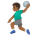 man playing handball, medium-dark skin tone